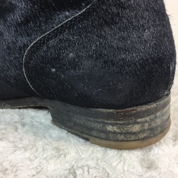 AllSaints Damisi Pony Hair Combat Boot Black 41 - Picture 12 of 16